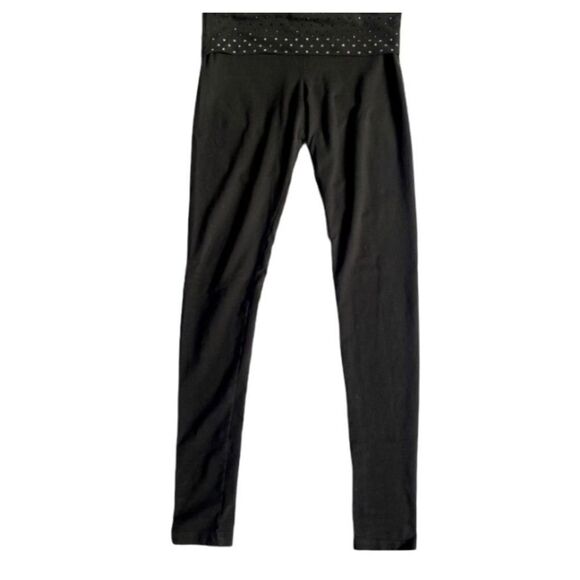 Victoria's Secret Pants - Victoria’s Secret Black High Waisted Leggings Sparkle Rhinestones Size S